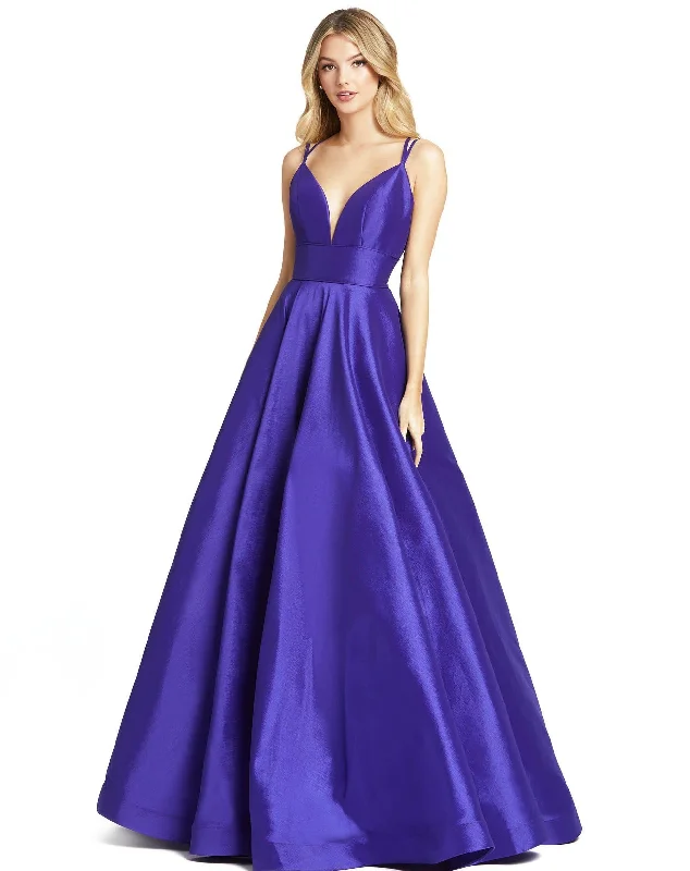 The Good Stuff Mac Duggal 67100 Prom Long Spaghetti Strap Ball Gown