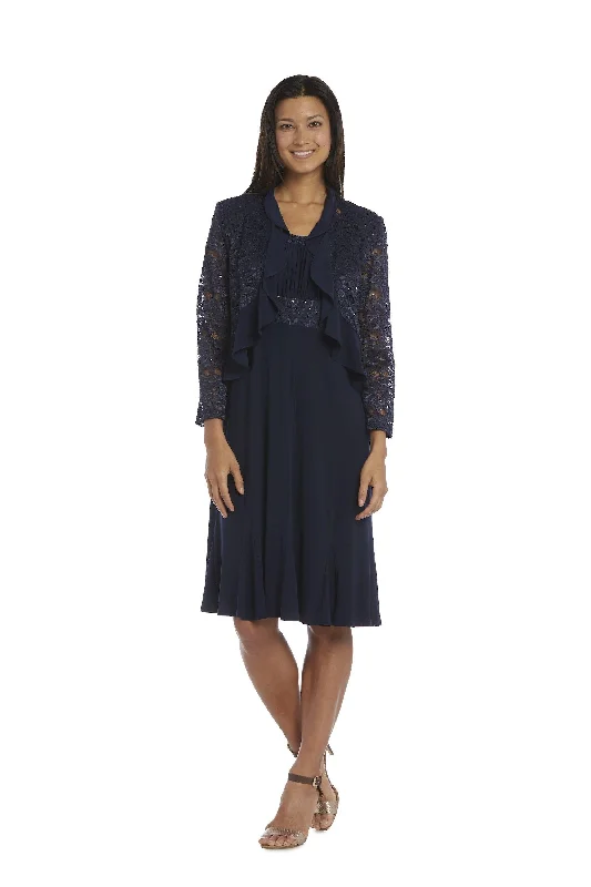 Latest Trends R&M Richards 5393P Petite Lace Jacket Short Dress