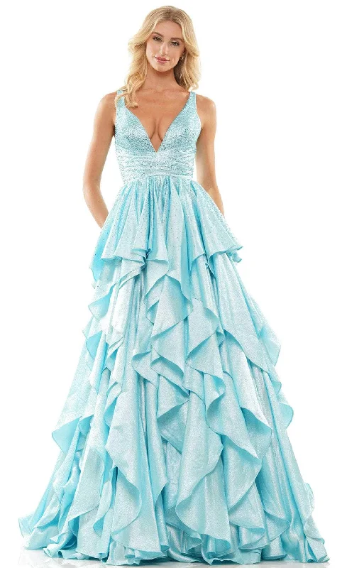 Flash Sale Fever Colors Dress 2890 - Beaded Ruffle-Wavy A-line Gown