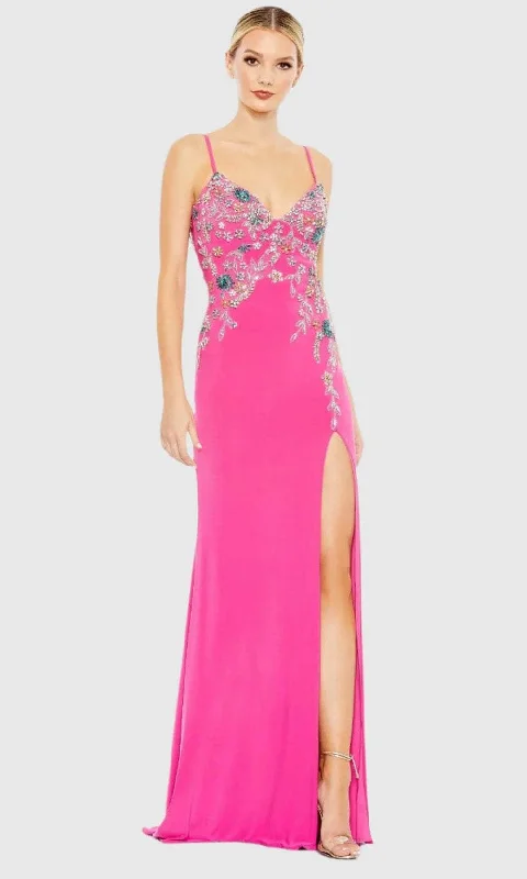 Easy Elegance Sales Mac Duggal A42006 - Floral Beaded Scoop Back Prom Gown