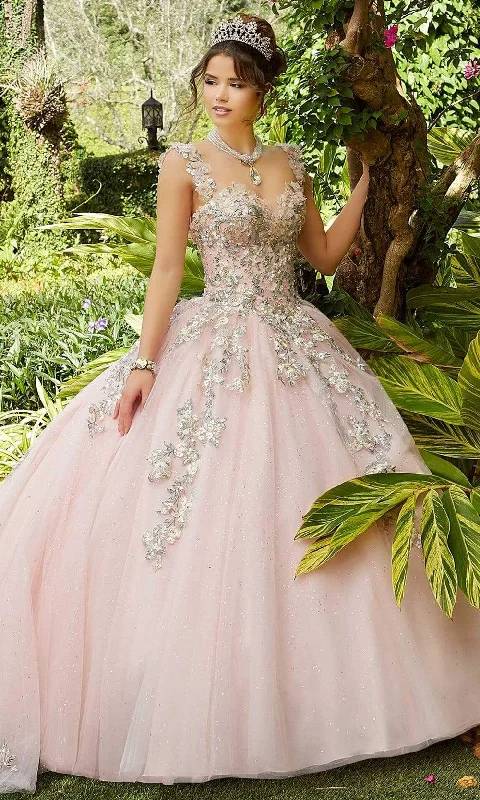 Playful Fashion Offers Vizcaya by Mori Lee - 60123 Floral Embroidered Ombre Ballgown