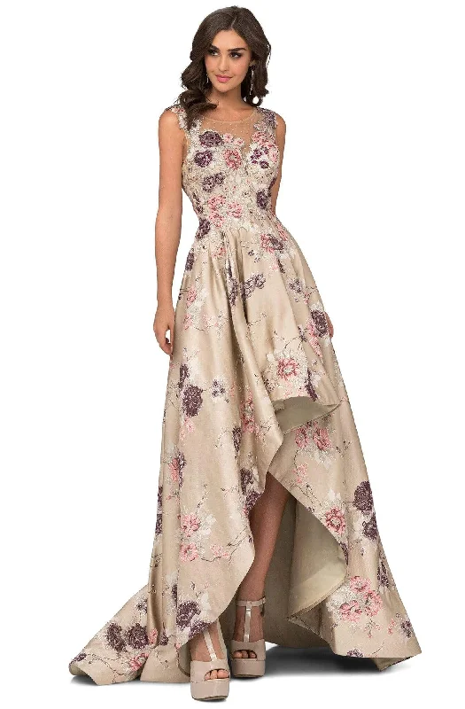 Premium Style Offers Cecilia Couture - 1403 Sequined Floral High Low Gown