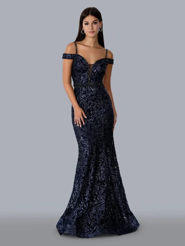 Valentine's Special Stella Couture 21044 Long Off Shoulder Evening Dress