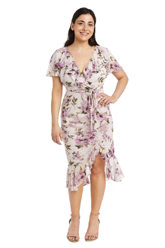 Cozy Comfort Style Sale R&M Richards High Low Chiffon Petite Dress Sale