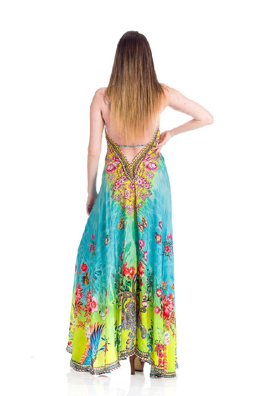 Timeless Elegance Sale Hawaii dress, floral dress yellow/green