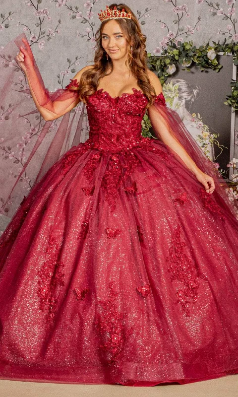 Special Offer Elizabeth K GL3181 - Butterfly Floral Ballgown