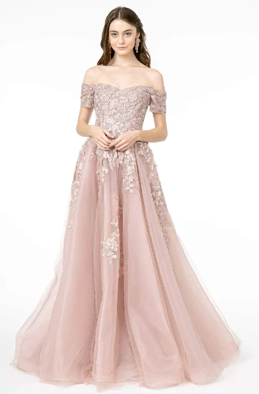 New Season Fashion Preview GLS by Gloria - GL2885 Floral Embroidered Mesh Long Gown