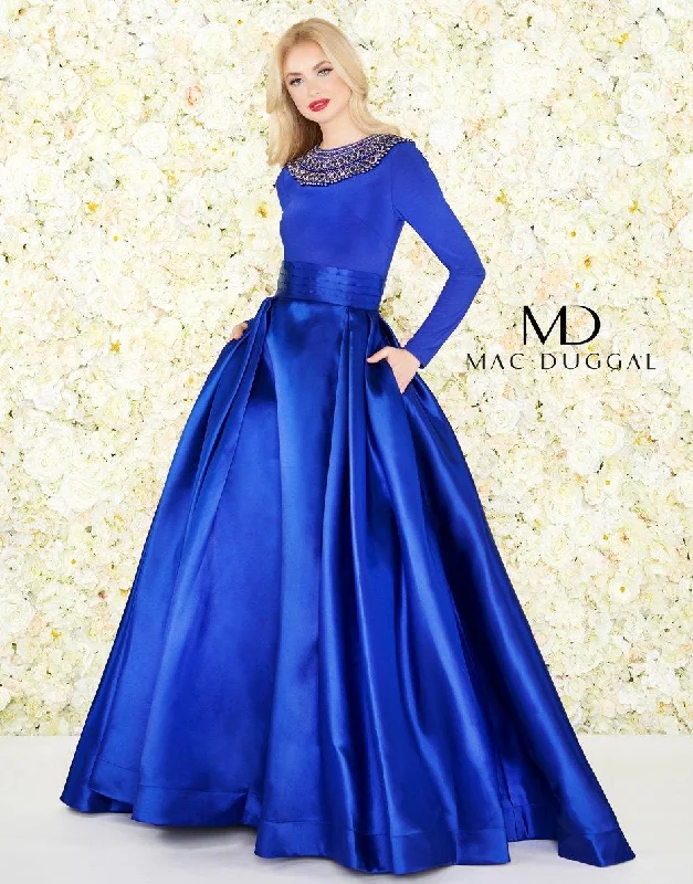 Athleisure Style Sale Mac Duggal Long Sleeve Prom Dress Sale