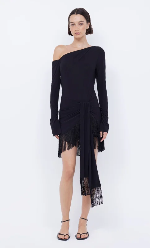 Glamorous Fashion Offers NABILA SARONG MINI DRESS - BLACK