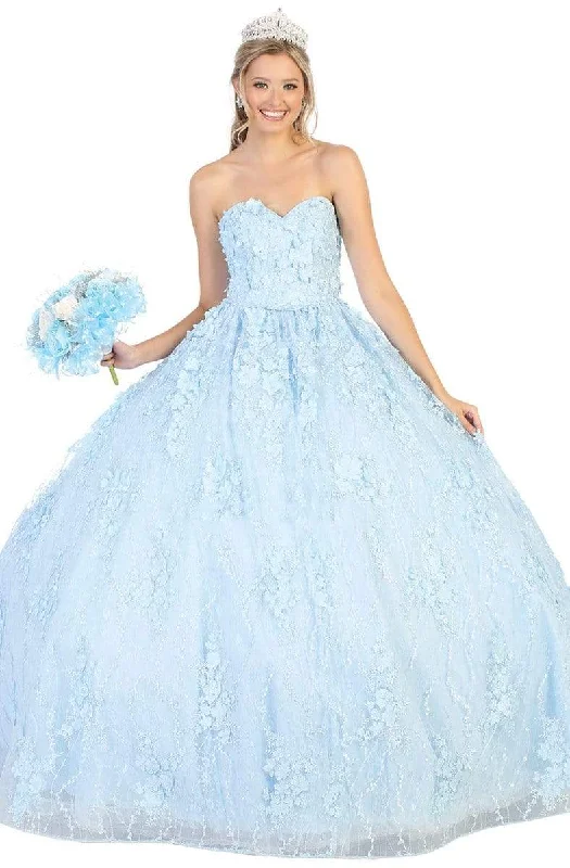 New Season Fashion Preview Sale May Queen - LK140 Floral Applique Sweetheart Ballgown