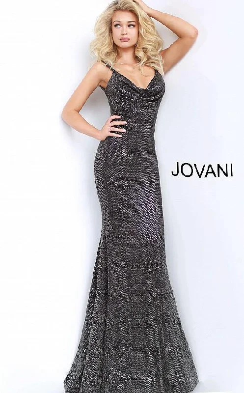 Athleisure Style Sale Jovani 3392 Long Cowl Neckline Prom Dress