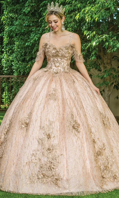 Chic And Edgy Dancing Queen 1633 - Floral Lace Sweetheart Ballgown