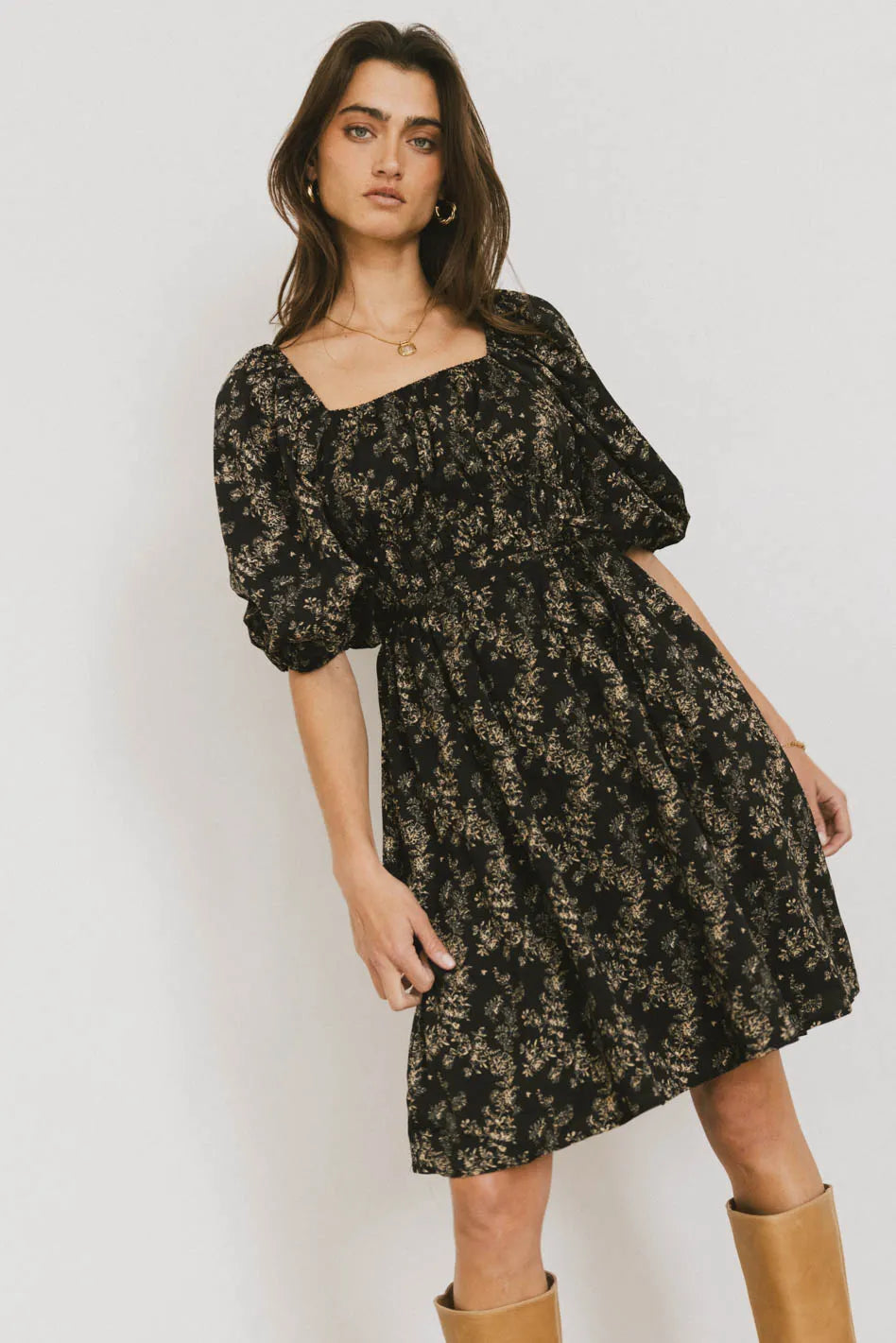 Casual Fashion Bellamy Mini Dress in Black