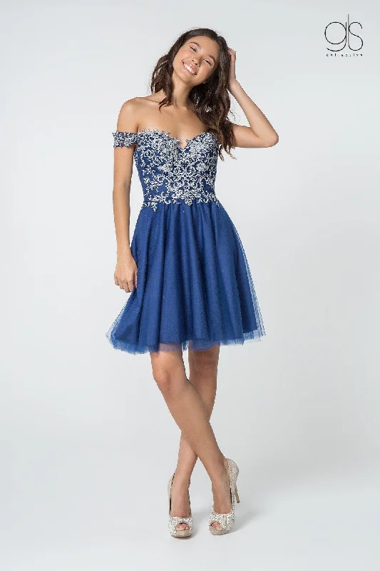 Must Haves Off Shoulder Short Homecoming Dress Sale