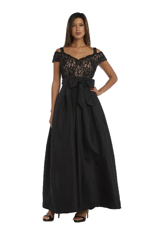 Fashion Forward R&M Richards 2056 Evening Long Formal Lace Top Dress Sale