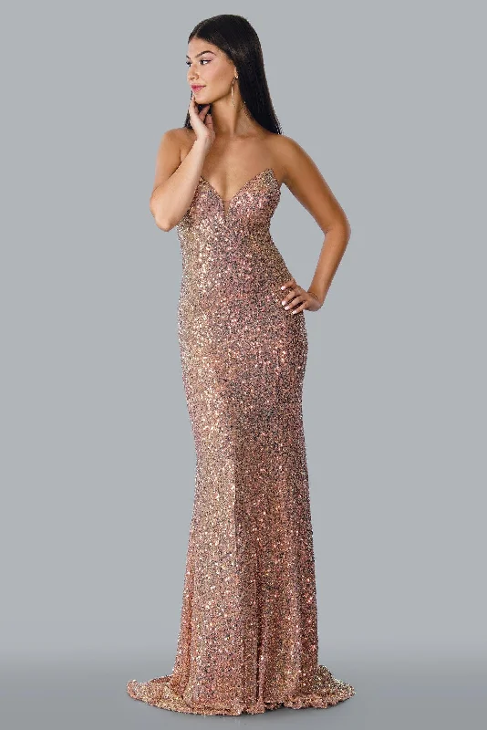 Unleash Your Trend Driven Style Stella Couture 23130 Sexy Strapless Long Evening Gown