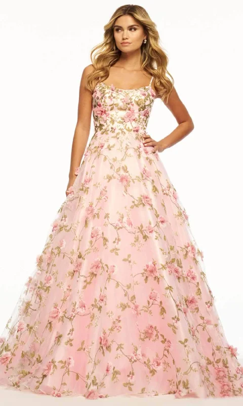 End Of Season Sale Sherri Hill 56107 - A-Line Floral Prom Dress