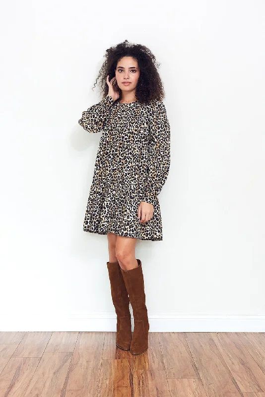 End Of Season Sale Olivia Mini Dress in Cheetah Queen