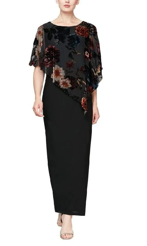 New Season Fashion Preview Sale SL Fashions 9194109 Long Floral Column Dress