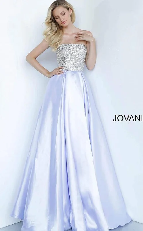 Save Big Jovani 66689 Prom Long Strapless Pleated Ball Gown K