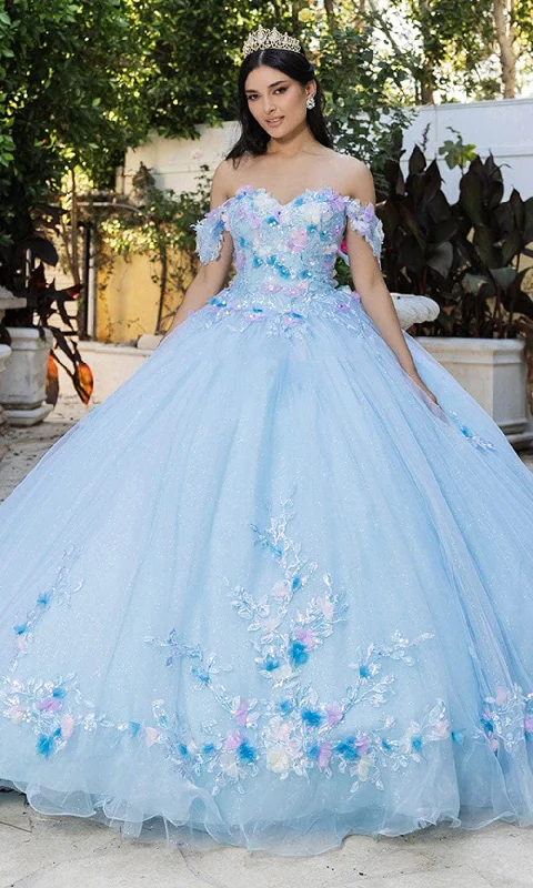 Big Savings May Queen LK247 - Floral Off-Shoulder Ballgown