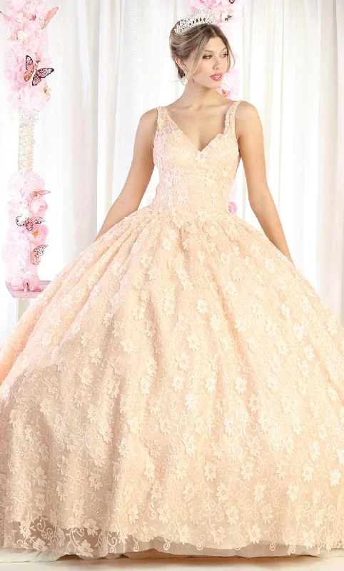 Contemporary Casual Deals May Queen LK168 - Floral Lace Quinceanera Ballgown