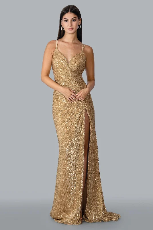 Snag Fabulous Fashion Bargains Stella Couture 23114 Long Sparkling Sexy Prom Dress