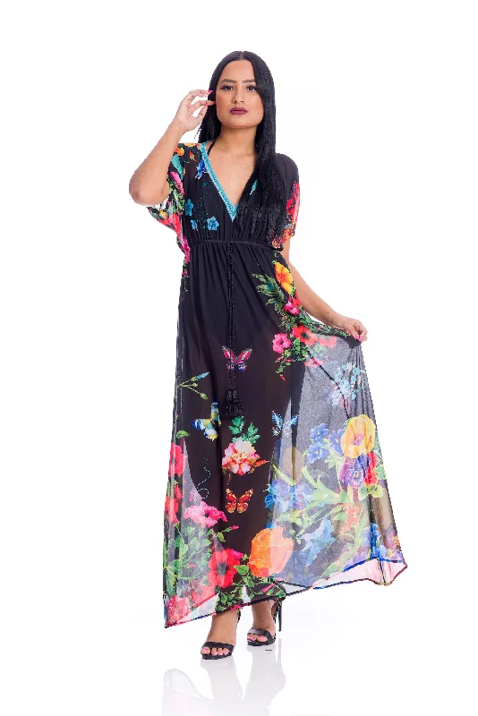 Contemporary Fashion Sale 634 Black floral dress