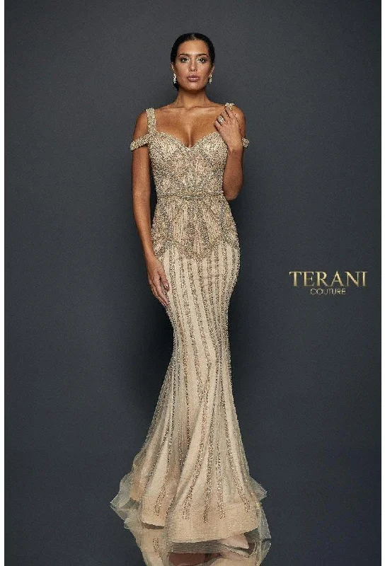 Top Brand Discounts Terani Couture 1922GL0680 Formal Long Prom Dress