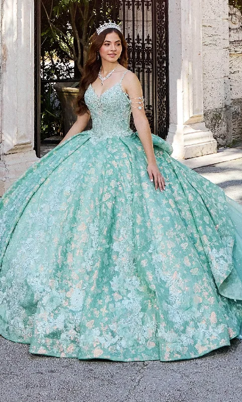 The Latest Trends Princesa by Ariana Vara PR30139 - Bolero-Attached Floral Ball Gown