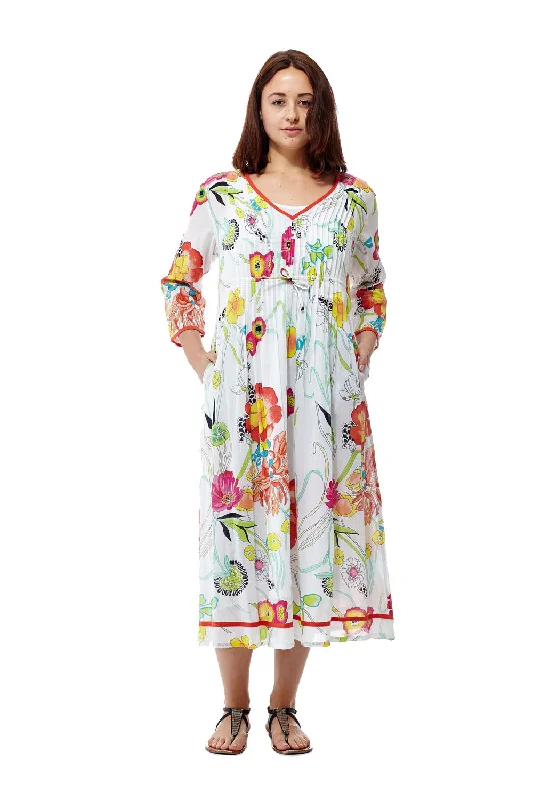 Seize Bargains 100% Cotton Floral Print Caftan