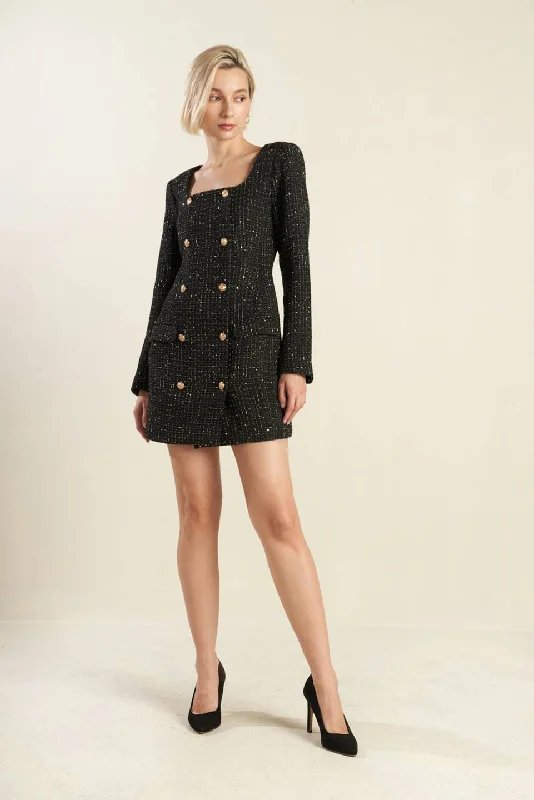 Flash Sale Fever HEART UNBOUND TWEED MINI DRESS