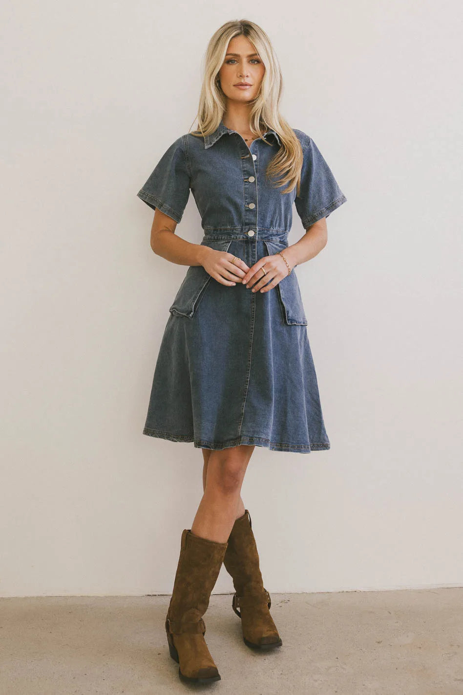 Spring Fashion Jessie Denim Mini Dress