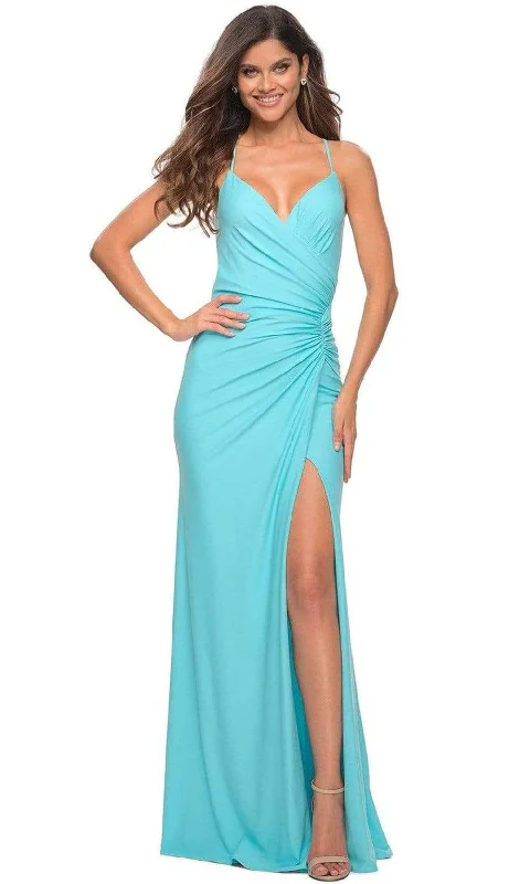 Style Without Limits La Femme - 30462 Long Ruched Jersey Gown