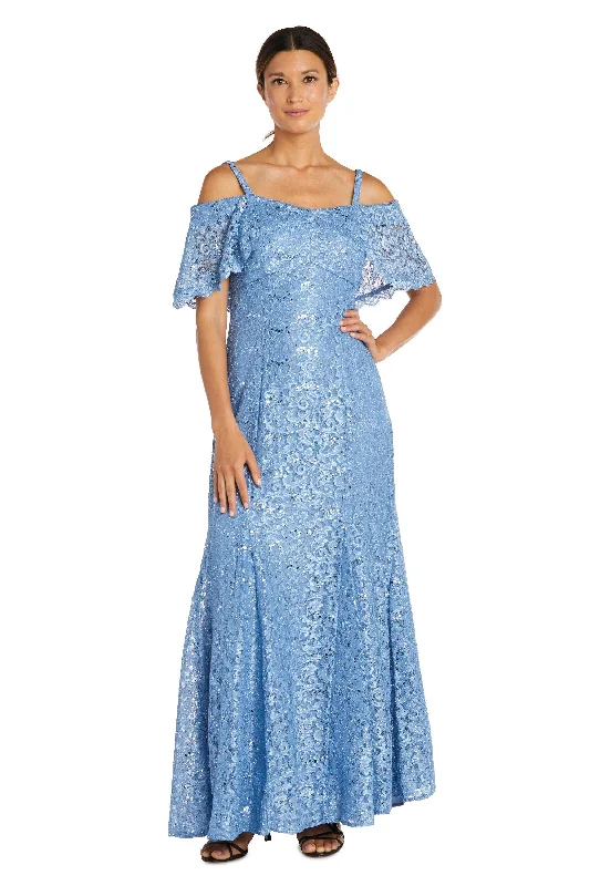 Elevated Casual Discounts R&M Richards 2331 Long Formal Off Shoulder Lace Gown