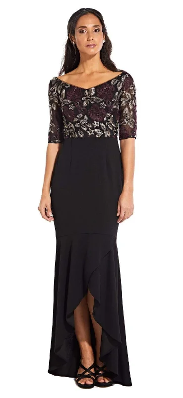 Sale Event, Prices Rock Adrianna Papell - AP1E204611 Floral V-Neck High Low Dress