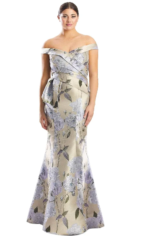 Big Savings Alexander by Daymor 1767S23 - Off-Shoulder Floral Evening Dress