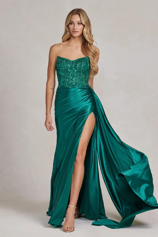 Evening Elegance Nox Anabel E1174 Long Strapless Sexy Prom Dress