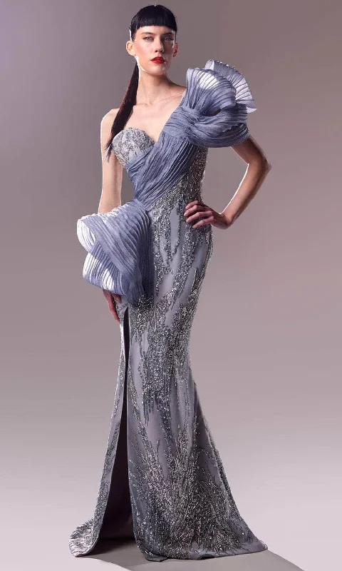 Casual Yet Chic Sales MNM Couture G1634 - Bow Accent Beaded Lace Gown