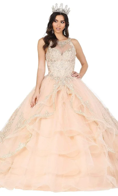 Style Upgrade Dancing Queen - 1540 Embellished Halter Neck Ballgown