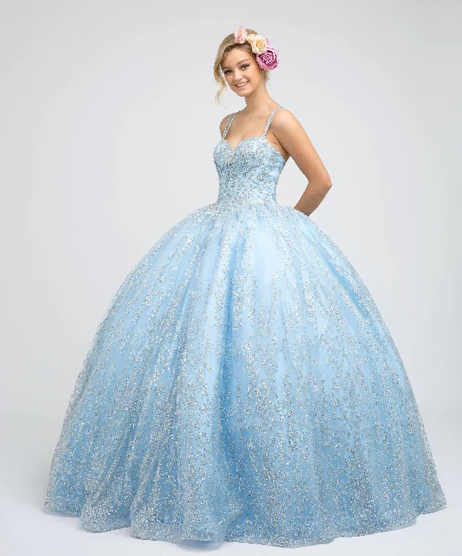 New Arrivals Long Quinceanera Glitter Mesh Ball Gown Sale