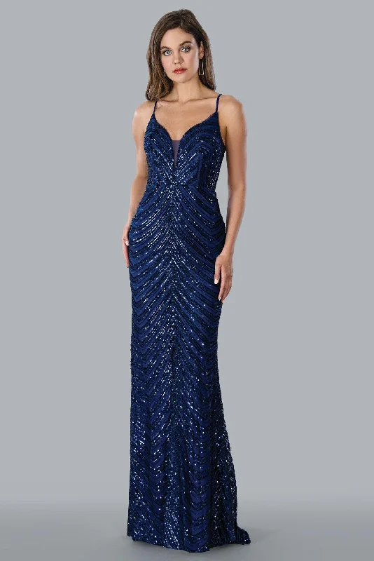 Chic Style, Always In Vogue Stella Couture 23182 Long Sparkling Evening Gown