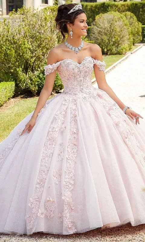 Stay Ahead In Style Mori Lee - 89301 3D Floral Appliqued Embellished Ballgown