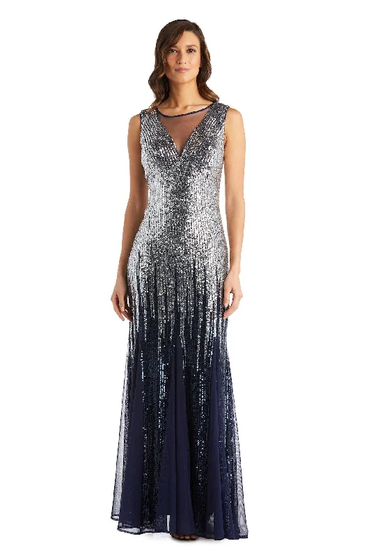 Sophisticated Street Style Offers R&M Richards 7156 Long Formal Beaded Petite Dress Sale