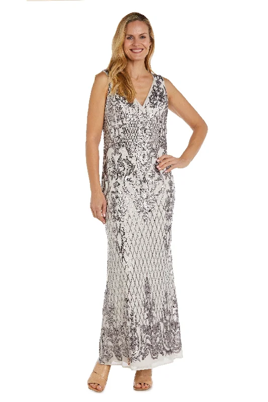 Big Savings R&M Richards 3895P Long Formal Petite Sequins Dress