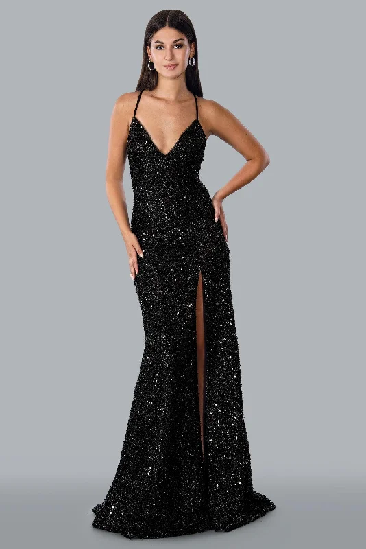 Chic Trends Unveiled Stella Couture 23166 Sexy Sparkling Long Prom Dress