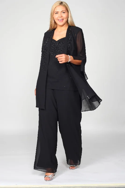 Seasonal Trends R&M Richards 7216P Petite Long Sleeve Pant Suit