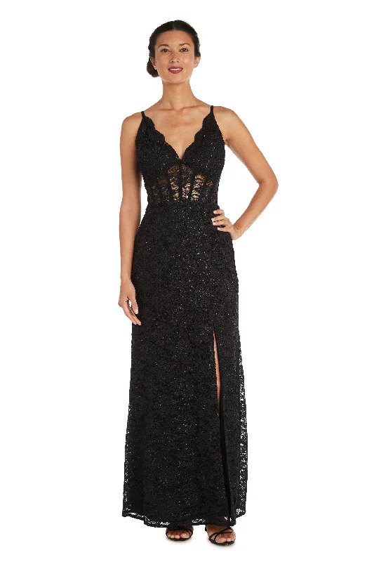 Fashionista Sale Morgan & Co 12938 Long Spaghetti Strap Evening Gown