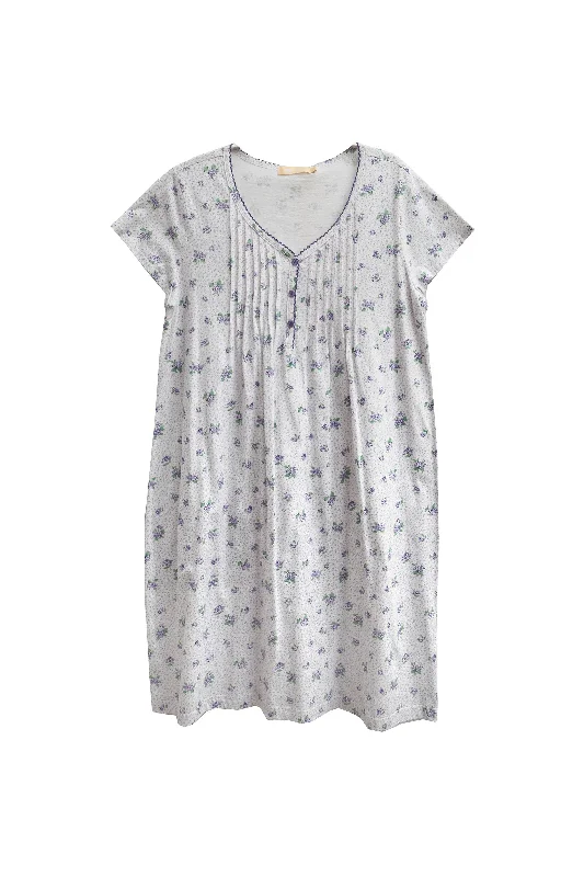 Ends Soon La Cera 100% Cotton Floral Chemise - Plus Size