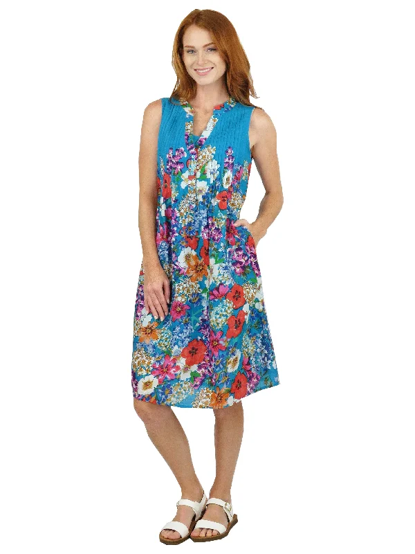 Casual Yet Chic Sales La Cera Sleeveless Short Floral Sundress